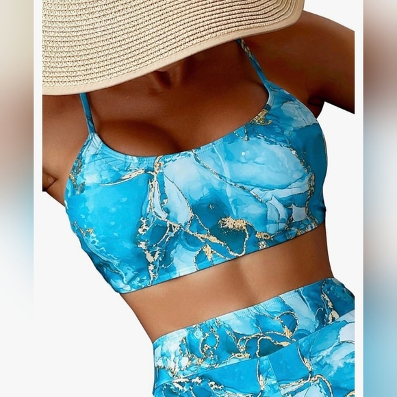 Floerns Women's Tie Dye Ruched Bikini #618 NWOT - Picture 6 of 11